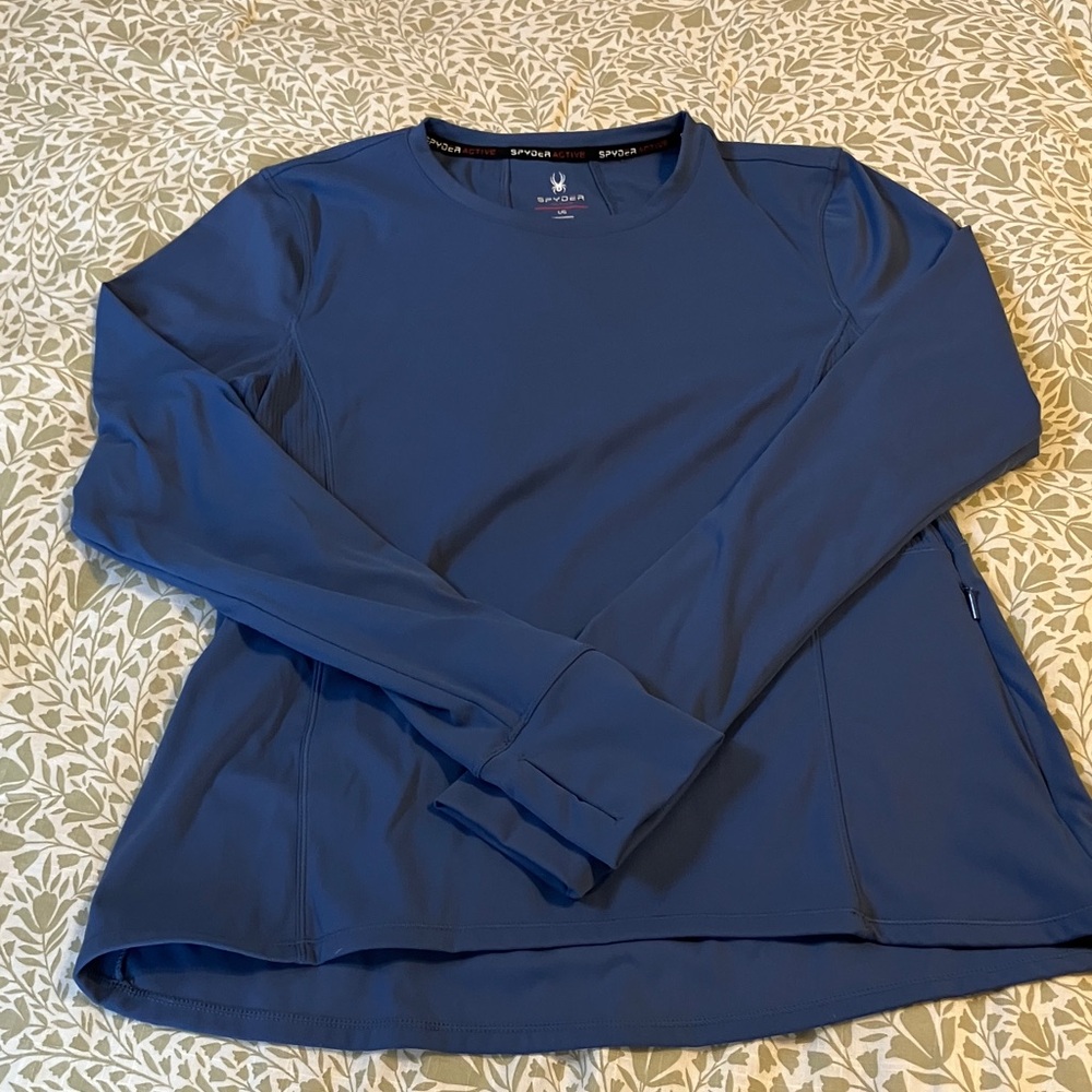 Spyder blue Long Sleeve Top Active wear Large
